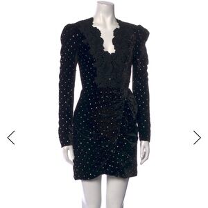 Self-Portrait velvet & crystal minidress!